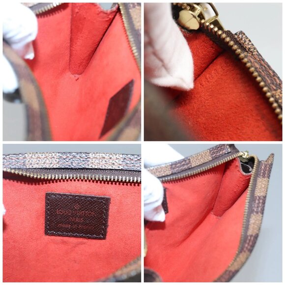 LOUIS VUITTON Damier Ebene Marais Pouch LV Auth - Picture 13 of 14